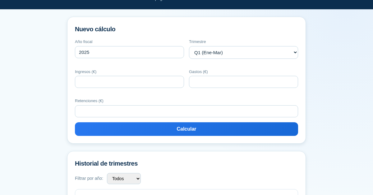 Modelo130Calc – Calculadora del Pago Fraccionado IRPF